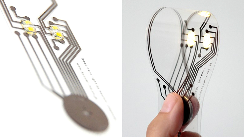 Illustration for article titled Add a Battery and This Ultra-Thin Bookmark Becomes a Reading Light